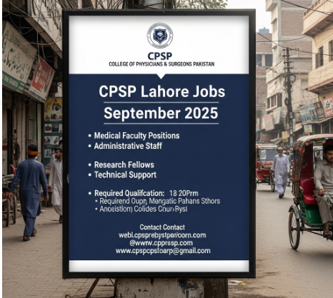 CPSP Lahore Jobs September 2025