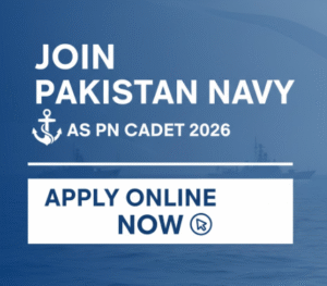 join Pakistan Navy as PN cadet 2026